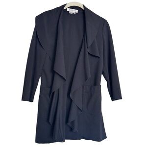 Kay Unger New York Size 2 Black Sweater Cardigan Jacket Business Casual Classic